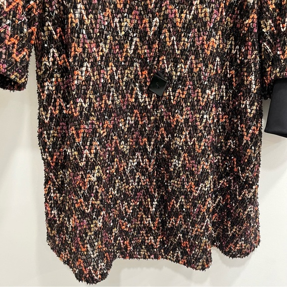 IC by Connie K Textured Chevron Zig Zag Button Front Jacket 2X Made in USA - Picture 3 of 11